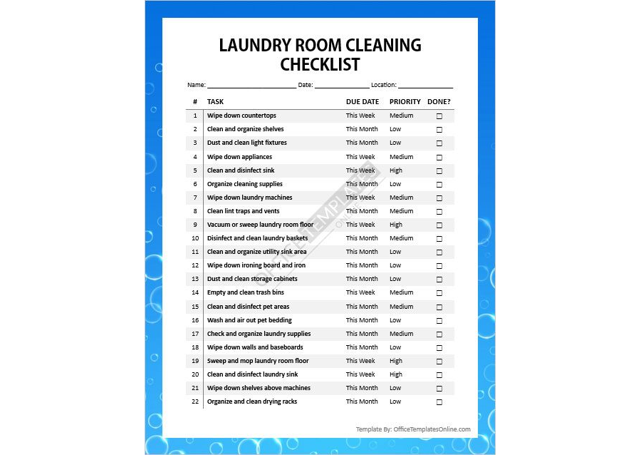 Laundry Room Cleaning Checklist: A Fresh Spin on Laundry Day