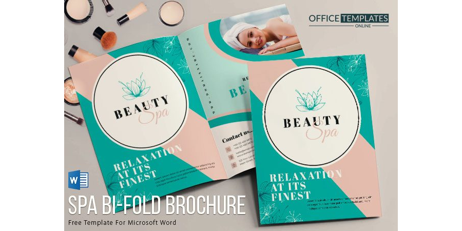 Bi-Fold Spa Brochure Template in MS Word