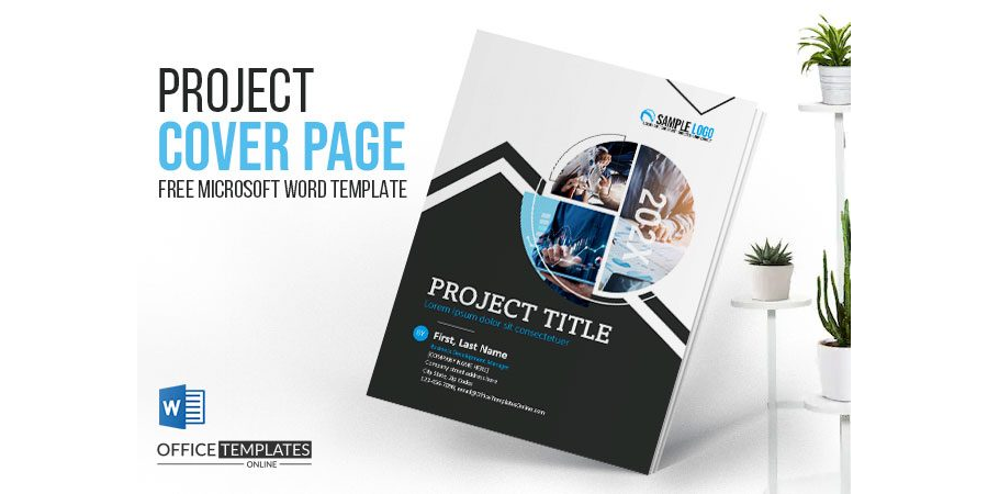 Educational Project Cover Page Design in MS Word