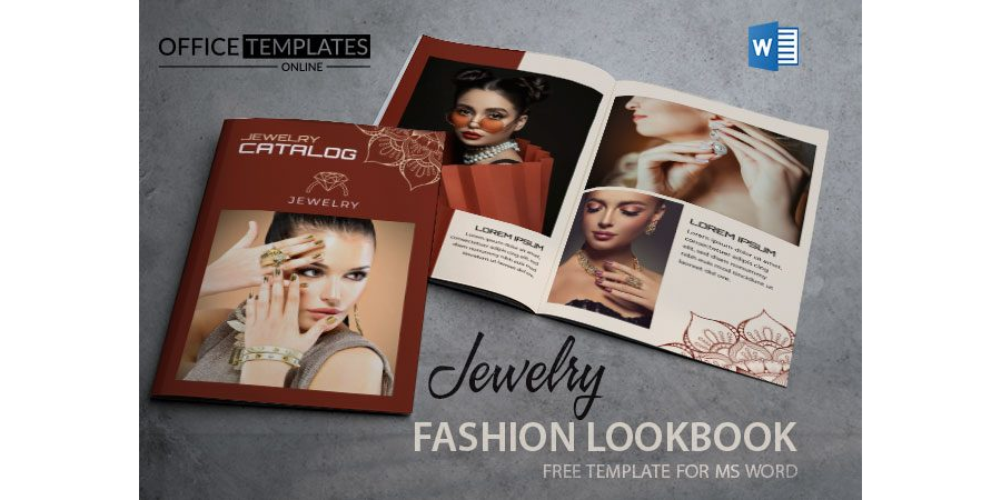 Fashion Jewelry Catalog Template in MS Word