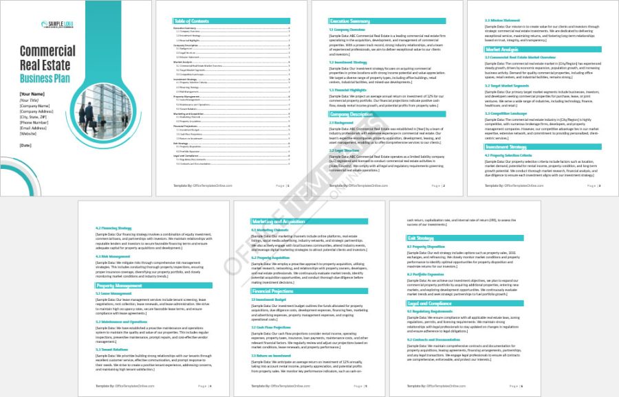 Commercial Real Estate Business Plan Template