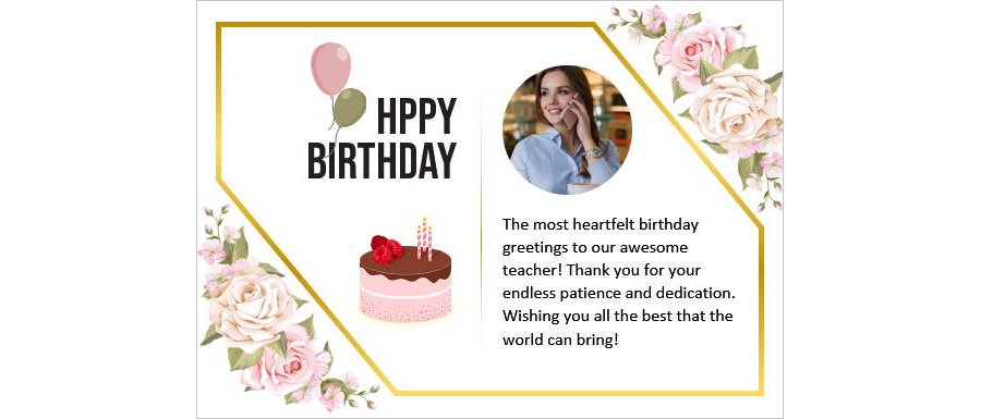 Download Birthday Card for Teacher