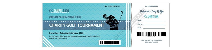Download Charity Event Raffle Ticket Format for MS Word