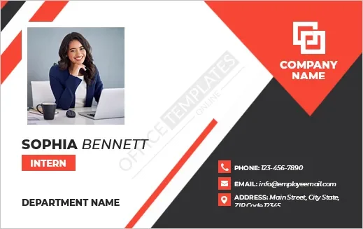 Intern Name Card Template