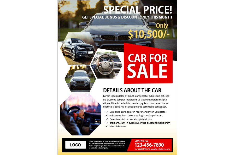Car For Sale Flyer Template (PDF)