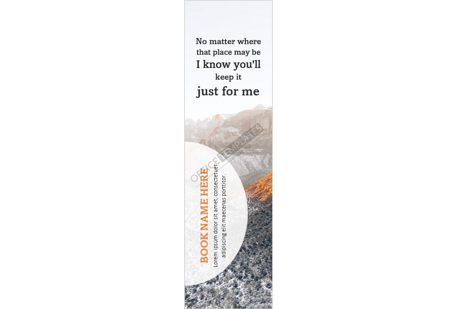 Bookmark Template for Specific Book in MS Word