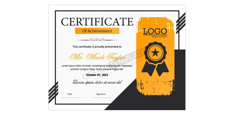 Download Amazing Sports Achievement Certificate Template for MS Word