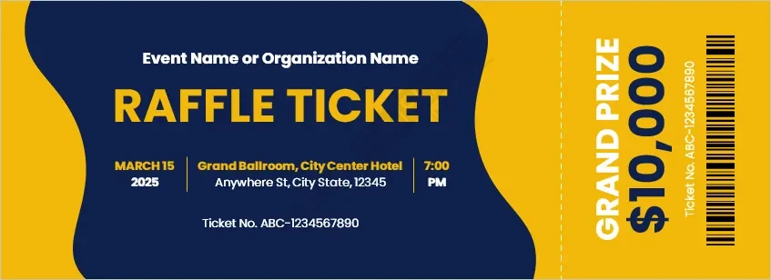 Raffle Ticket Template