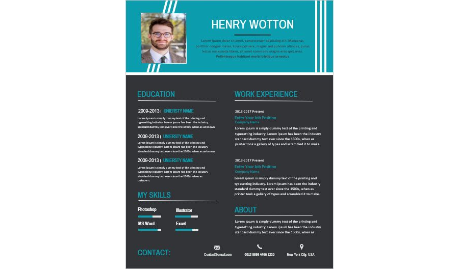 College Resume Template in MS Word # 6