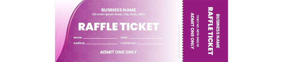 Raffle Ticket Template in MS Word Format