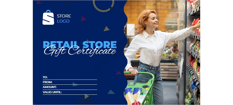 Retail Store Gift Certificate Template
