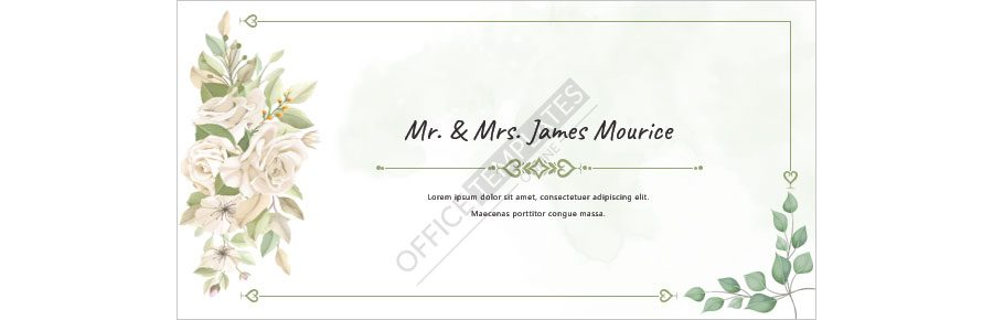 Download DL Size Floral Envelope Design for Weddings