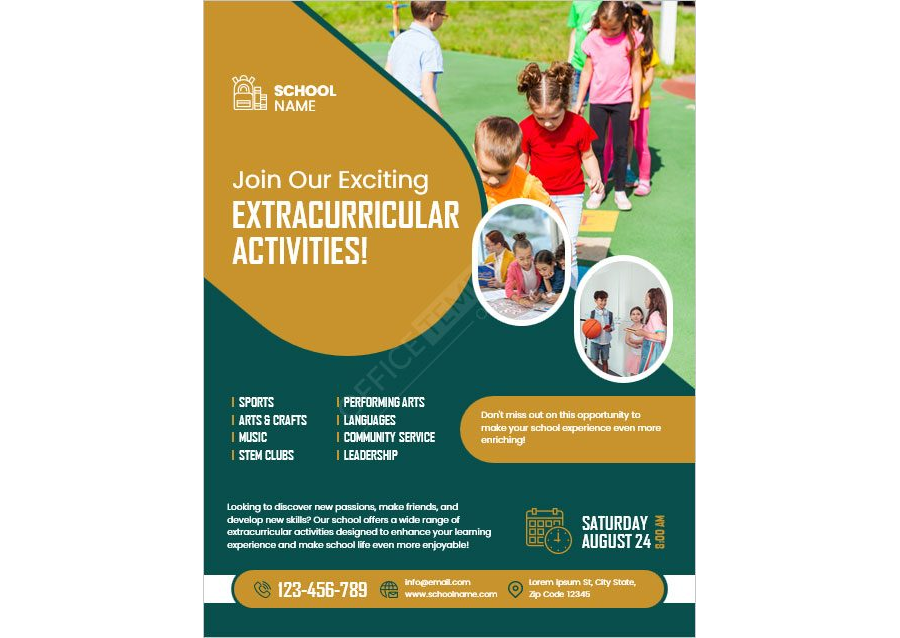 Extracurricular Activities Sign-Up Flyer Template