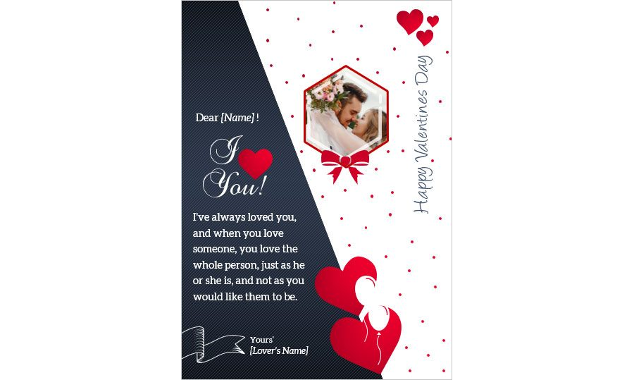 Download MS Word Valentine's Day Card Template for Him