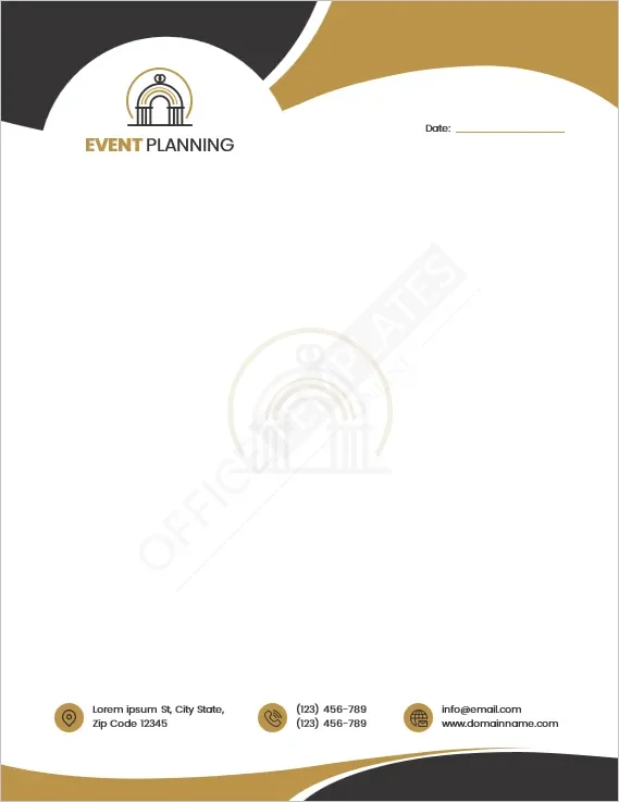Event Planning Letterhead Template