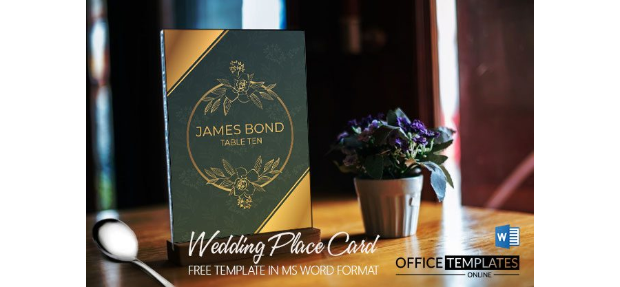 Wedding Place Card Template in MS Word - 7