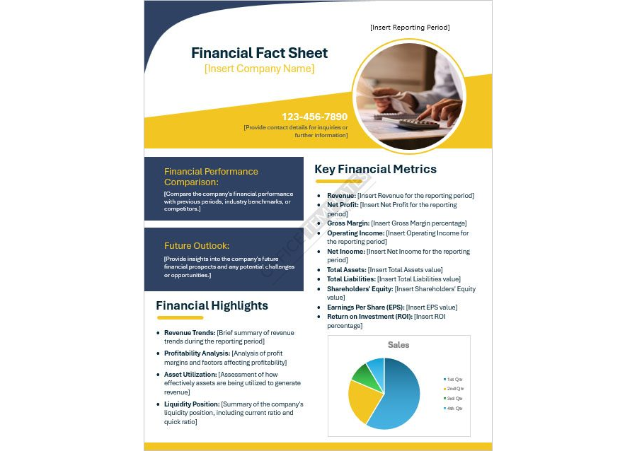 Financial Fact Sheet Template