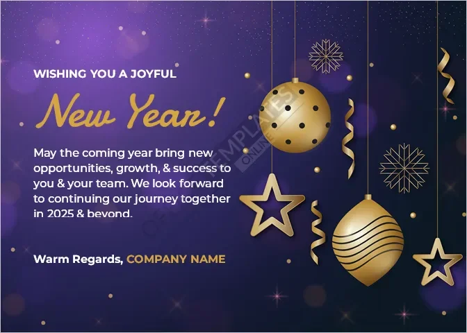 Corporate New Year Greeting Card Template