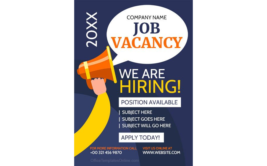 Job Announcement Flyer Design in MS Word