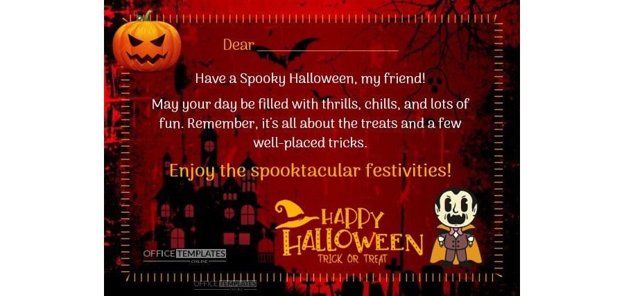 Spooky Halloween Card Template