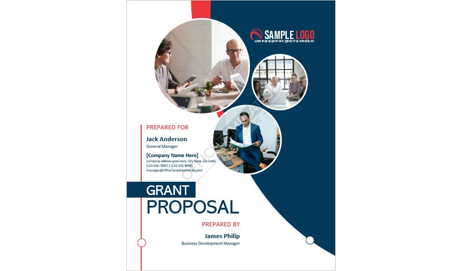 Grant Proposal Template with Cover Page in MS Word