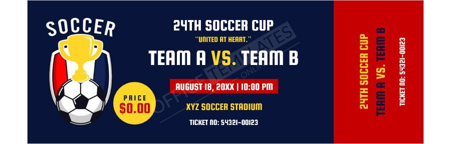 Soccer Event Ticket Template
