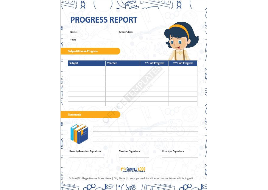 Progress Report template