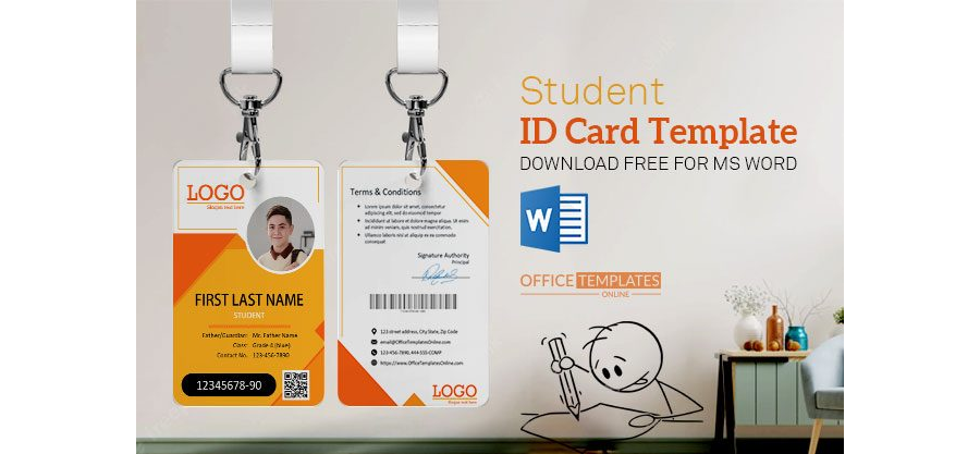 Student ID Card Template in MS Word