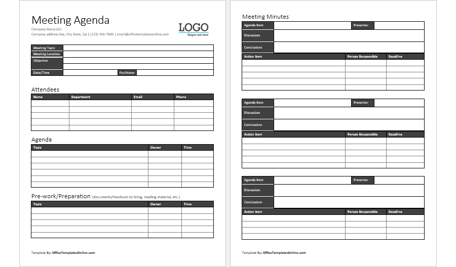 Company Meeting Agenda