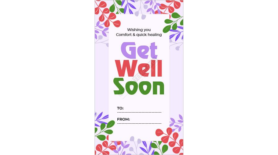 Get Well Soon Gift Tag Template