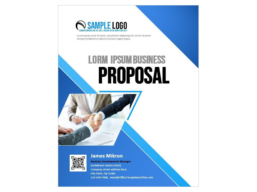 Download Cover Page Template for Proposal in MS Word