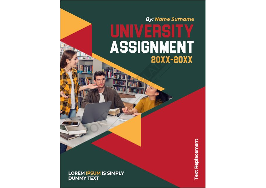 Cover Page Template for Any kind of University Assignment