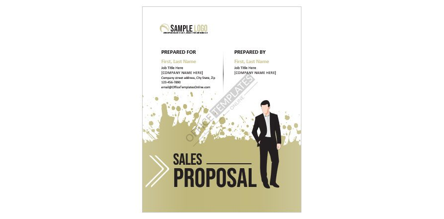 Download Sales Proposal Cover Page Design for MS Word