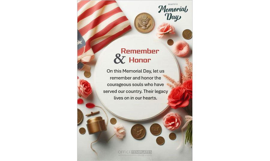 Remember and Honor Card Template