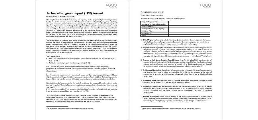 Download Technical Project Report Template