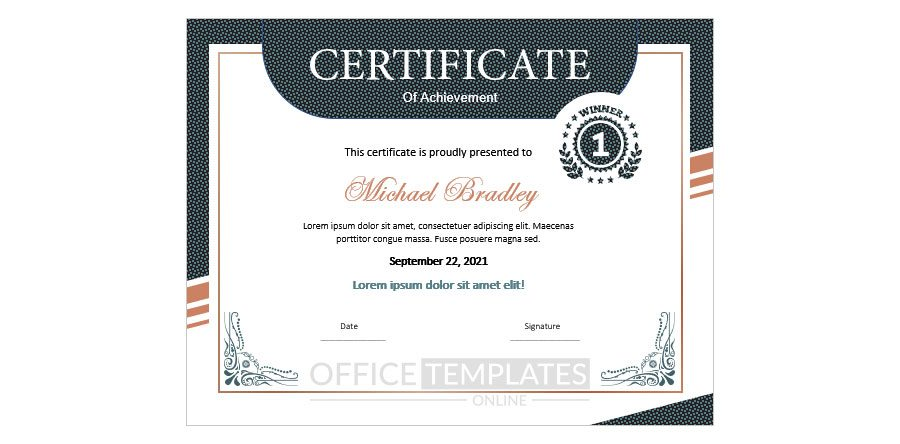 Download Exclusive Training Program Certificate of Achievement Format in Word