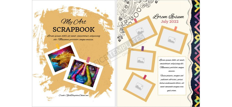 Art Scrapbook Template for MS Word
