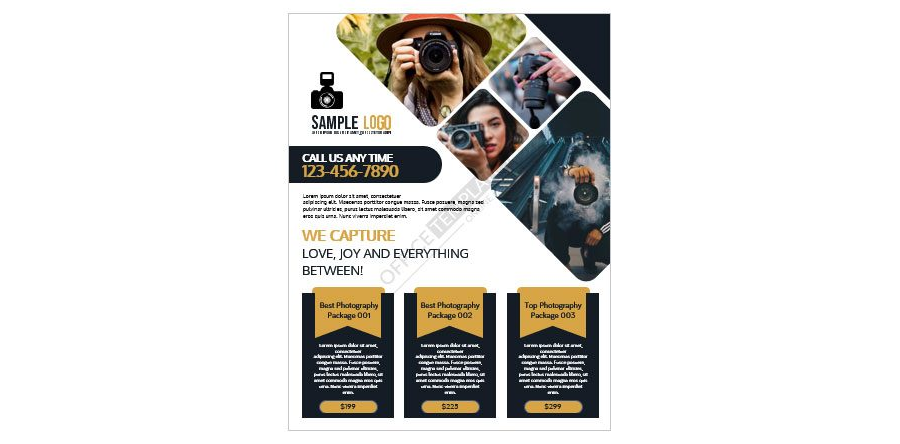 Download Best Photography Price List Design in Microsoft Word