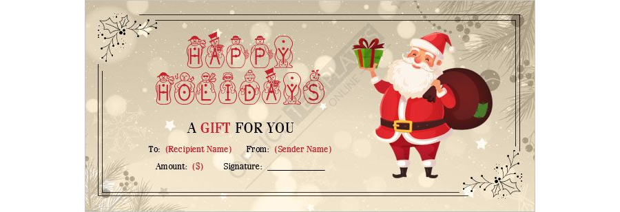 Christmas Gift Certificate Template - 09