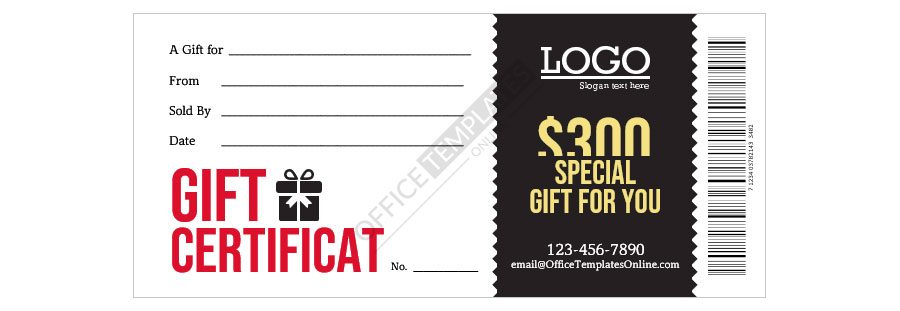 Download Printable Gift Certificate Template for Microsoft Word