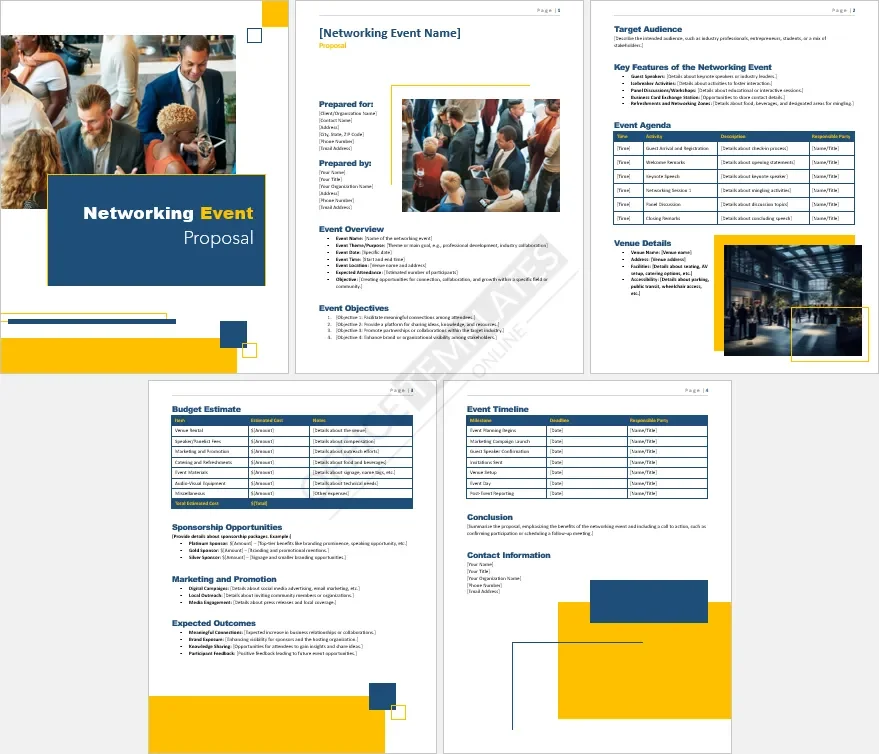 Networking Event Proposal Template