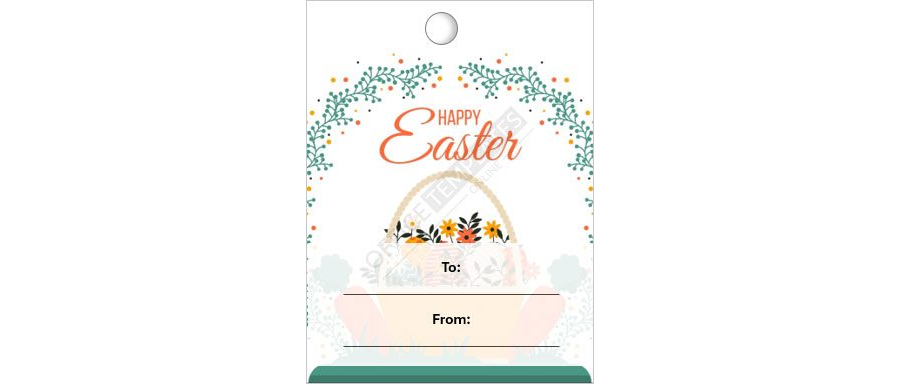 Easter Egg Gift Tag Template
