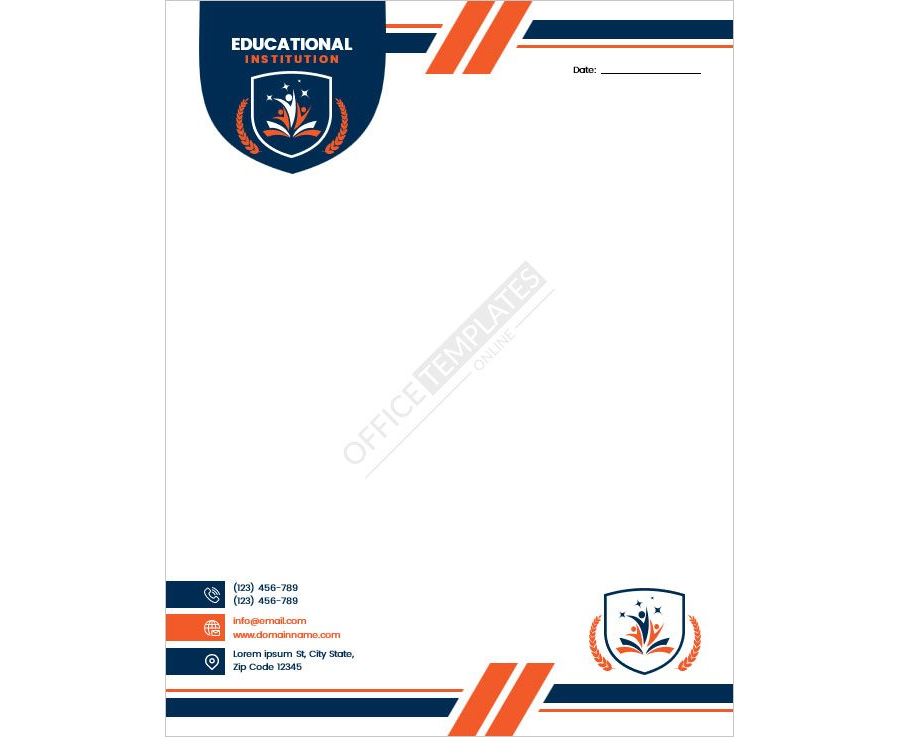 Educational Institution Letterhead Template