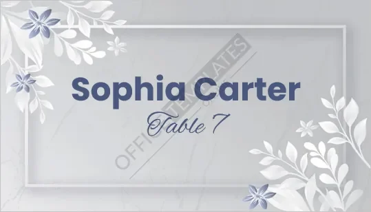 Minimalist Design Place Card Template