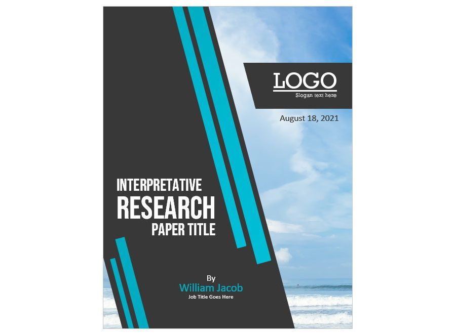 Download Interpretative Research Paper Cover Page Format for MS Word