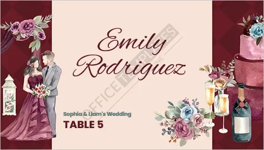 Customizable Themed Place Card Template