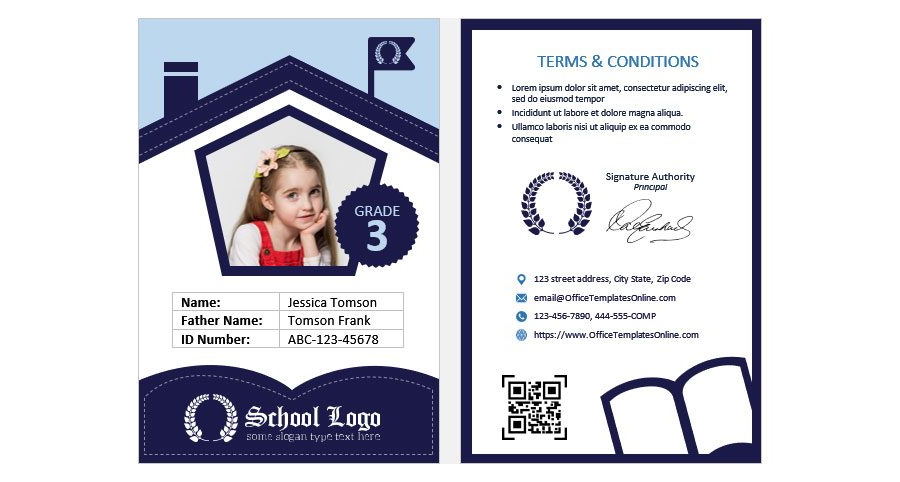 Download Education/Student Identity Card Template