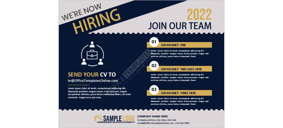 Download We are Hiring Job Requirement Flyer Template for MS Word