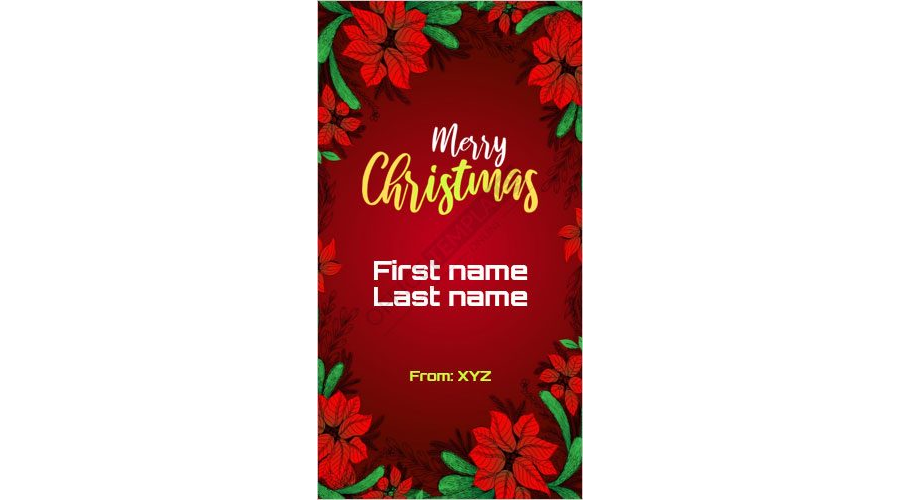 Christmas Name Tag Template for MS Word