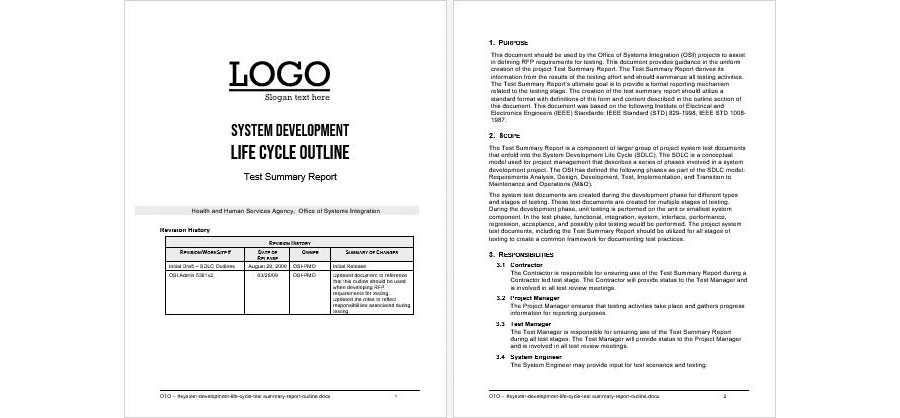 Download System Development Life Cycle Outline Template